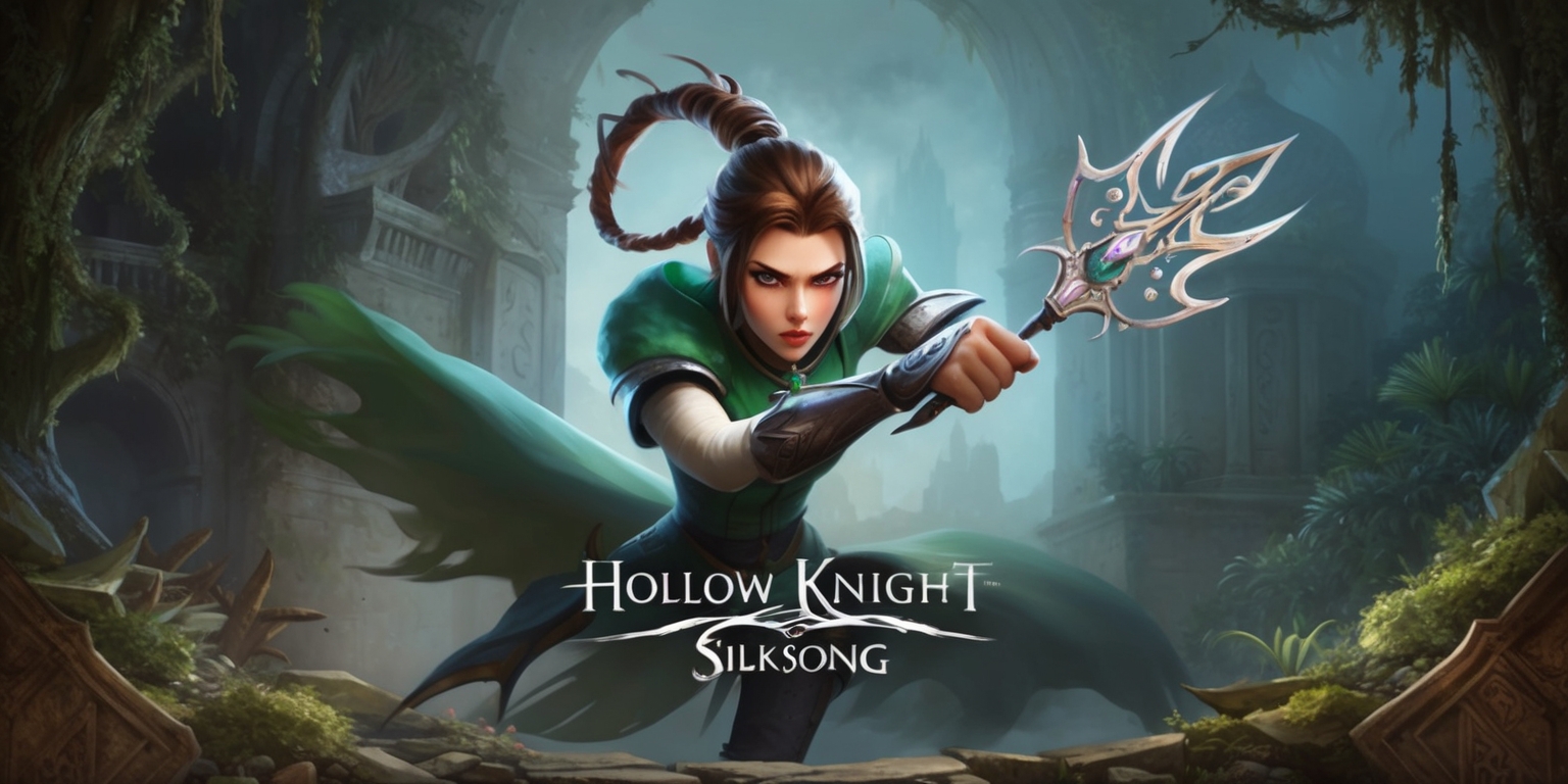 Hollow Knight: Silksong game, a 2D action-adventure scene featuring Hornet, the protagonist, in a hauntingly beautiful, vibrant, and eerie atmospheric environment, with intricate architectural details, and a mix of earthy tones, mossy greens, and soft blues, set in a mystical, ancient world, with subtle, nuanced lighting, and Hornet in the center, showcasing her determined facial expression, with piercing eyes, and her iconic, delicate, and intricate nail weapon, surrounded by subtle, mysterious, and ancient patterns, and a sense of movement and energy, with a focus on the character's unique, agile pose, and the lush, natural, and overgrown surroundings, blending seamlessly into the background, evoking a sense of exploration, and wonder.